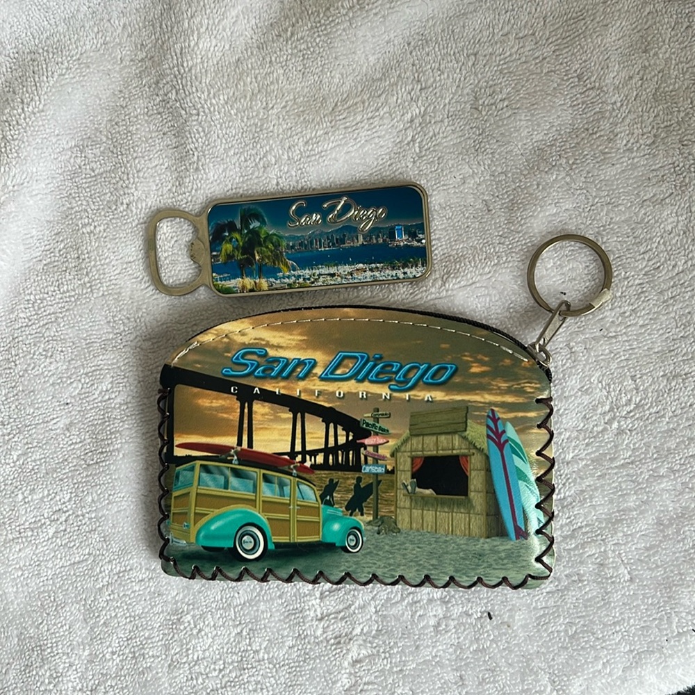 San Diego Bundle - Change Purse and Magnetic Bottle Opener